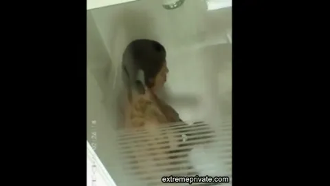 Stepmom soaps her big tits in the shower Part 43