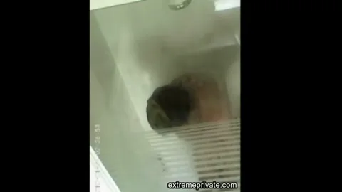 Stepmom soaps her big tits in the shower Part 47