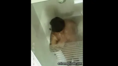 Stepmom soaps her big tits in the shower Part 50