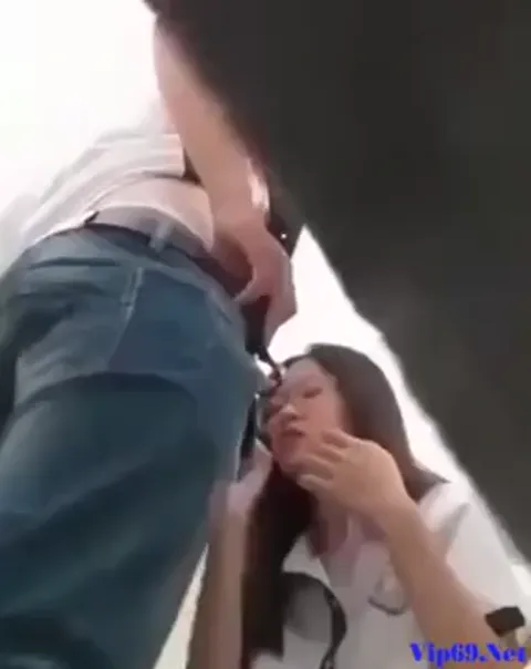 teen caught giving blowjob in bathroom hidden cam Part 1