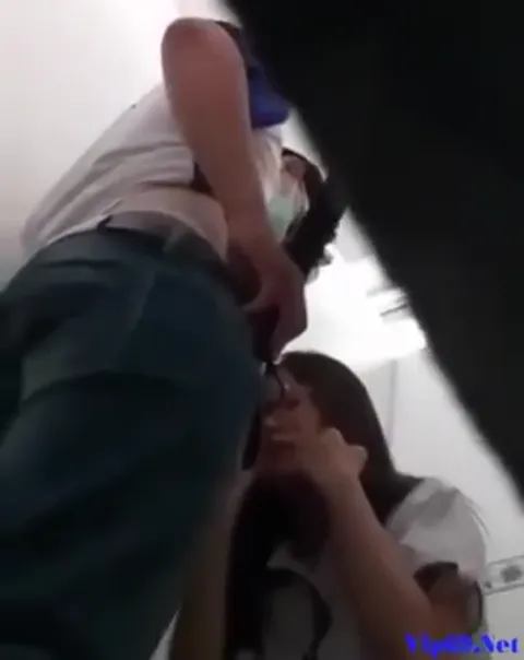 teen caught giving blowjob in bathroom hidden cam Part 2