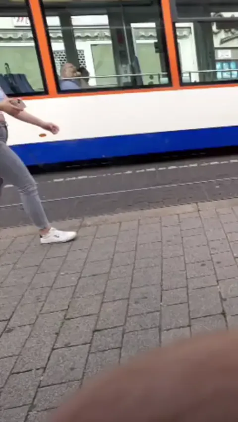 Teen walking by Part 1