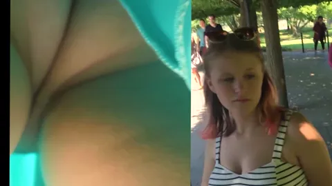 Upskirt of Pantiless Teen in Park Part 4