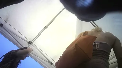 Upskirt Sweet Ass & Panties Up Her Pink Dress Part 5