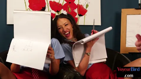 Voyeur CFNM college babes tease guy Part 20